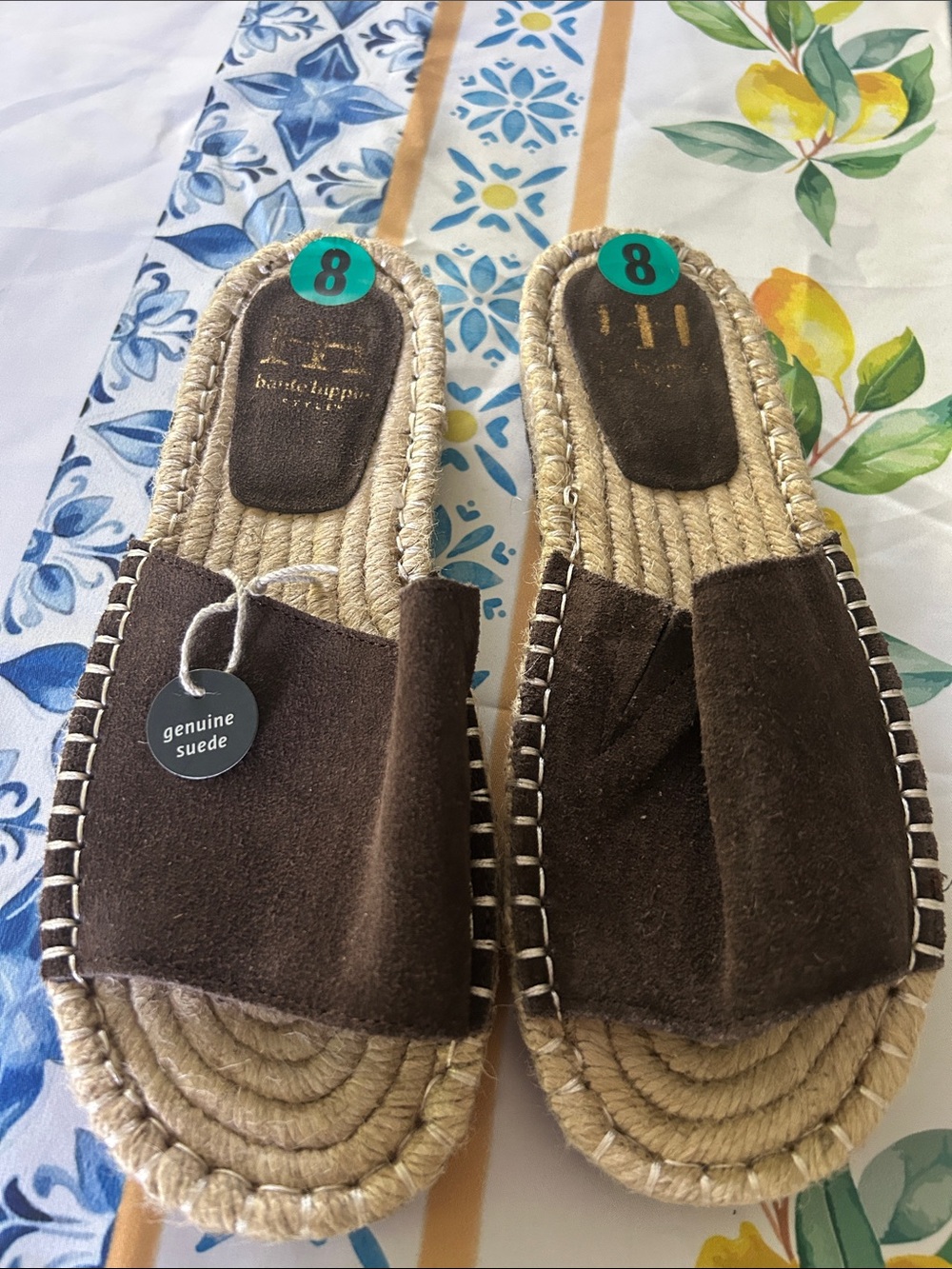 Haute Hippie Brown Genuine Suede Espadrille Slip-On size 8